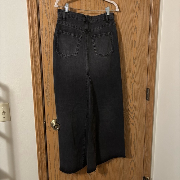 Reformation Tazz Maxi Denim Skirt Washed Black size 27 - Picture 5 of 7